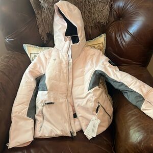 light pink ski jacket teen size small